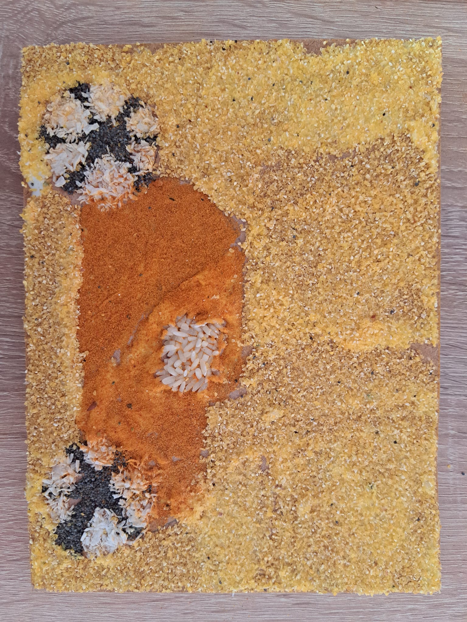 Zajęcia plastyczne - mozaiki z artykułów spożywczych